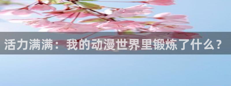 动漫之家无响应：活力满满：我的动漫世界里锻炼了什么？